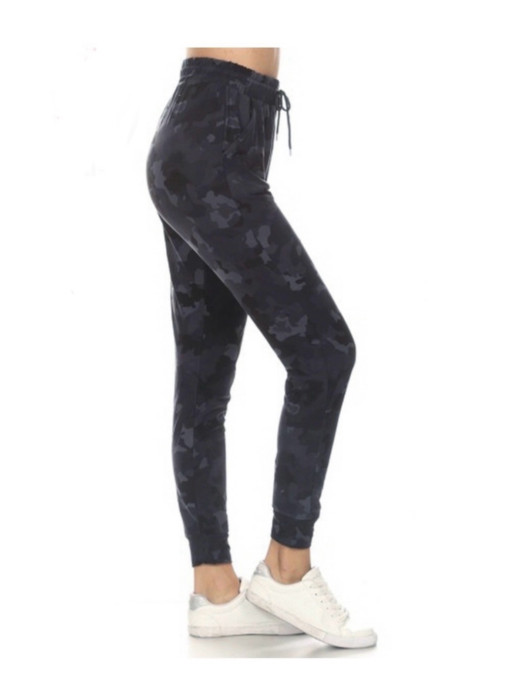 Women's Black Camo Jogger Pants - Sleek Pull-On Comfort